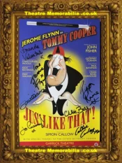 London Garrick Theatre – Just Like That – 2003 Tommy Cooper Multi Signed Poster