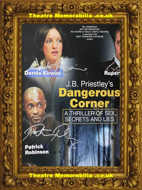 London Garrick Theatre - Dangerous Corners - 2002 Multi Signed Poster - Image 3