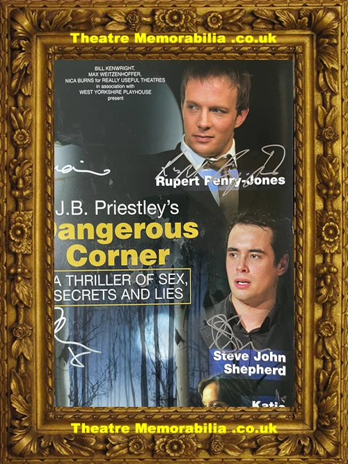 London Garrick Theatre - Dangerous Corners - 2002 Multi Signed Poster - Image 4