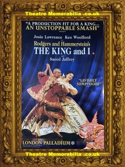 London Palladium Theatre - The King and I - 2001 Josie Lawrence Multi Signed Poster