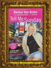 London Gielgud Theatre – Tell Me On A Sunday – 2003 Denise Van Outen Multi Signed Poster