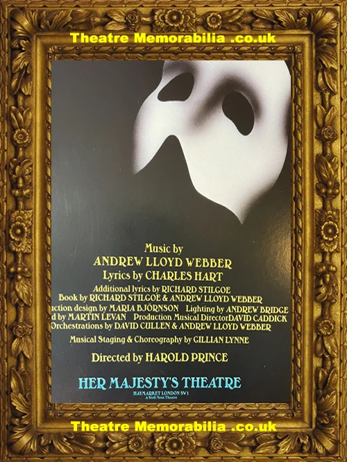 Phantom Of The Opera lobby card poster, Haymarket Theatre London 1986 - image 3