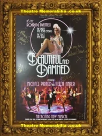 London Lyric Theatre – Beautiful And Damned – 2004 Multi Signed Poster