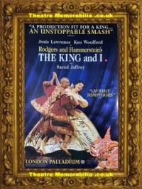 London Palladium Theatre – The King and I – 2001 Josie Lawrence Multi Signed Poster