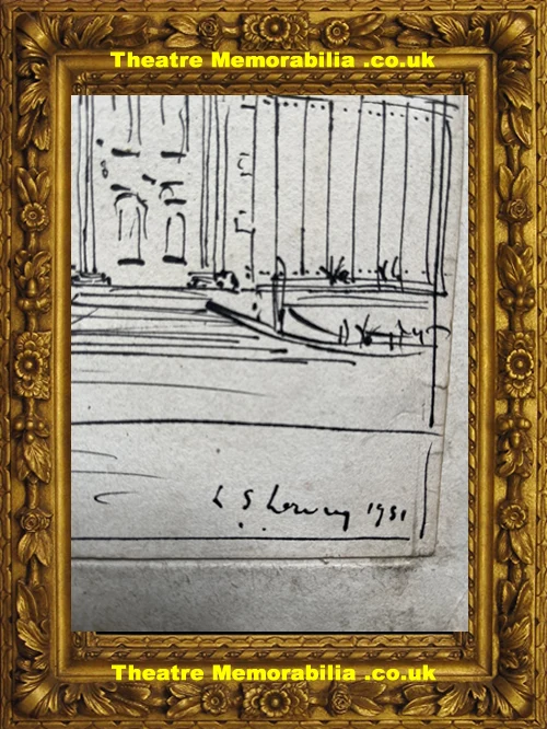 L S Lowry Drawing Pencil Sketch Drawing House Stalybridge 1951 - Image 6