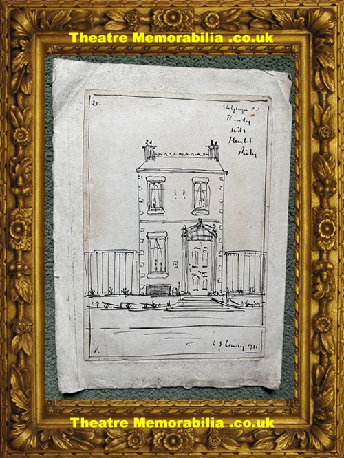 L S Lowry Drawing Pencil Sketch Drawing House Stalybridge 1951 - Image 9