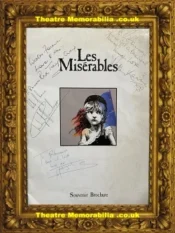 London Palace Theatre Les Miserables Souvenir Brochure Synopsis 1985 Signed