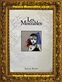 London Palace Theatre Les Miserables Souvenir Brochure Synopsis 1985 Signed