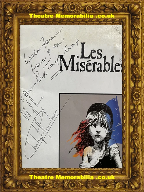 London Palace Theatre Les Miserables Souvenir Brochure Synopsis 1985 Signed - Image 3