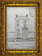 L S Lowry Drawing Pencil Sketch Drawing House Stalybridge 1951