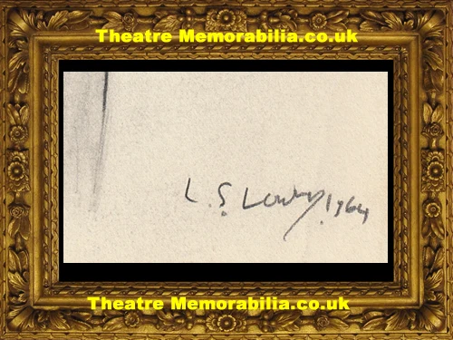 L S Lowry Drawing Pencil Sketch Drawing A Lone Figure 1964 - Image 2