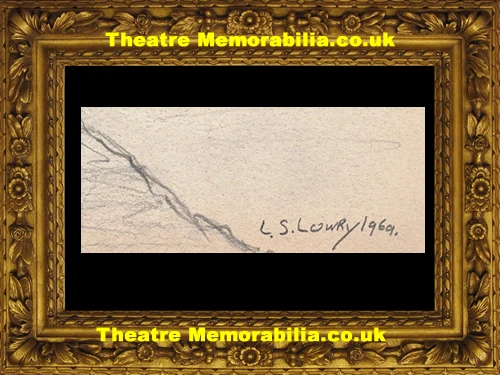 L S Lowry Drawing Pencil Sketch Drawing A Ship at Sea 1969 - Image 3