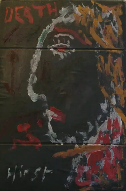 Damian Hirst Paint Sketch – DEATH