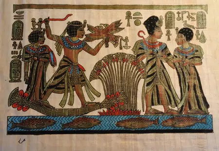 Egypt Papyrus Art Work Picture