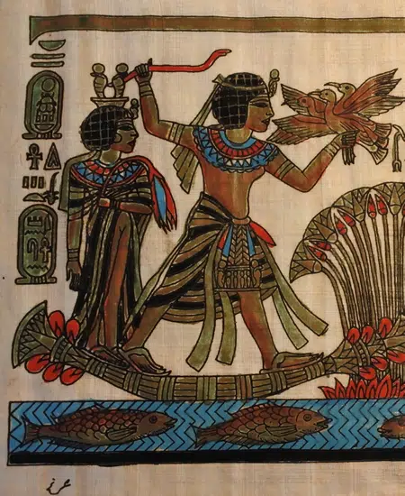 Egypt Papyrus Art Work Picture