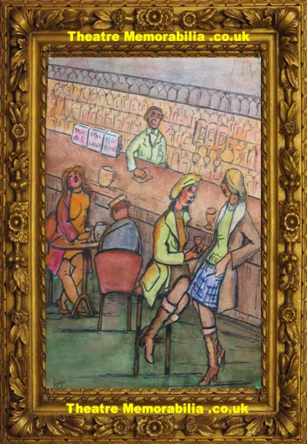 Gwendolen Jackson – At The Bar – Watercolour Painting