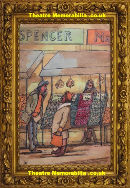Gwendolen Jackson – At The Market – Watercolour Painting