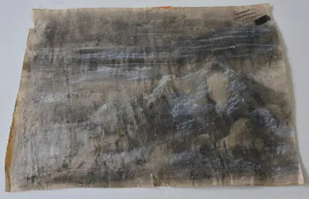 Kyffin Williams Pastel Picture Rugged Welsh Hillside