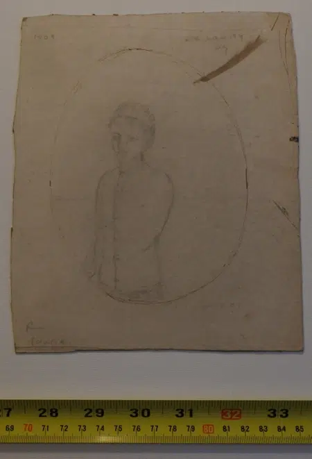 L S Lowry Sketch Drawing Of His Mother - 1909 - OLD