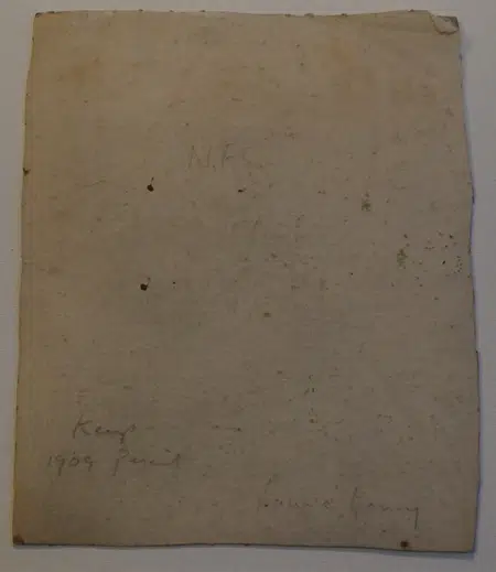 L S Lowry Sketch Drawing Of His Mother - 1909 - OLD