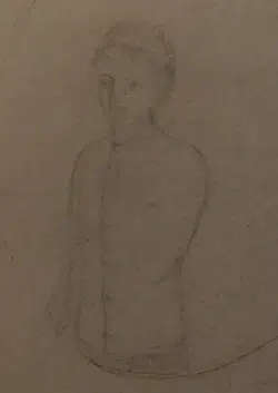 L S Lowry Sketch Drawing Of His Mother – 1909 – OLD