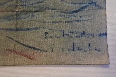L S Lowry Sketch Picture Drawing - Fishing Boat Sunderland 1956