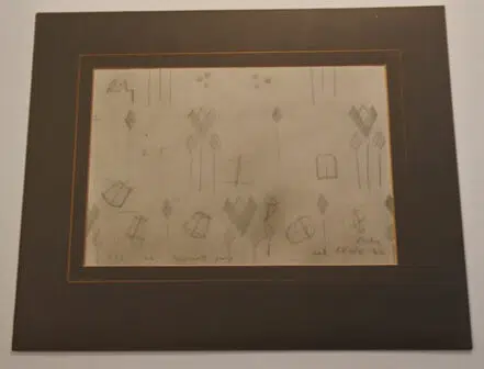 L S Lowry Sketch Picture Drawing – Lamp Post Test Practice 1962