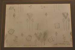 L S Lowry Sketch Picture Drawing – Lamp Post Test Practice 1962