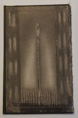 L S Lowry Sketch Picture Drawing – Street Lamp Glossop 1961