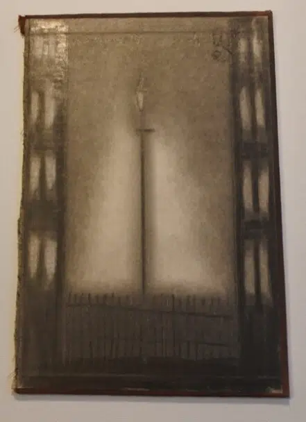 L S Lowry Sketch Picture Drawing – Street Gas Lamp 1956