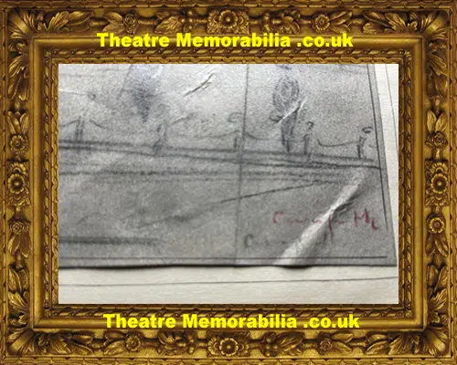 L S Lowry Sketch Picture Drawing - Street Scene Manchester 1959