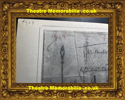 L S Lowry Sketch Picture Drawing - Street Scene Manchester 1959