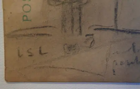 L S Lowry Sketch - Tramp - Postcard Drawing - Blessings Card