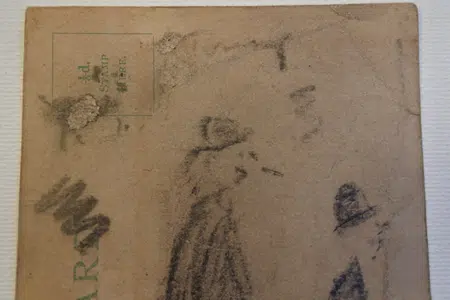 L S Lowry Sketch - Tramp - Postcard Drawing - Blessings Card