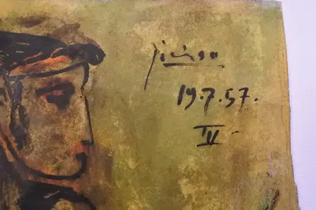 Pablo Picasso Sketch Picture Art Work - 6 - 1957