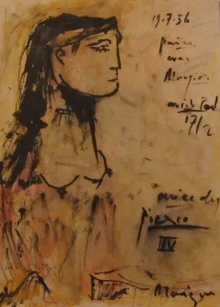 Pablo Picasso Sketch Picture Art Work – 8 – 1956
