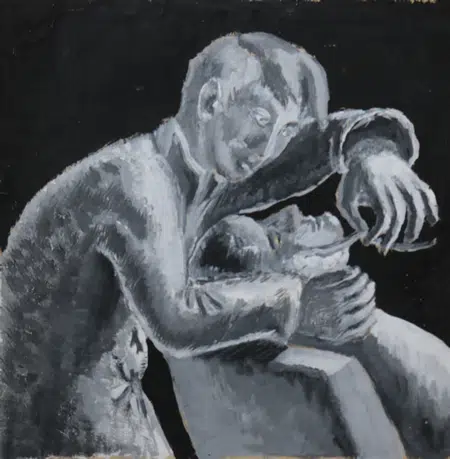 Peter Tearman - A close shave - Painting 1954