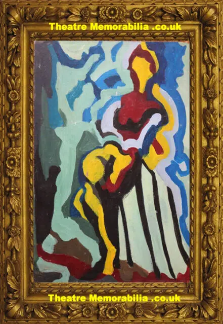 Peter Tearman – Cubist nude – Oil on board Painting