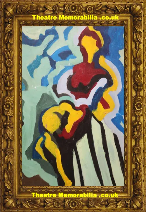 Peter Tearman - Cubist nude - Oil on board Painting