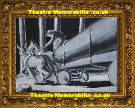Peter Tearman – Logging in the forest – Gouache Painting 1947