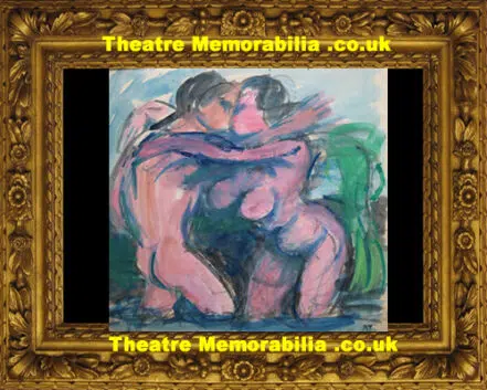 Peter Tearman – Lovers – Acrylic on Paper Painting