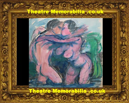 Peter Tearman - Lovers - Acrylic on Paper Painting