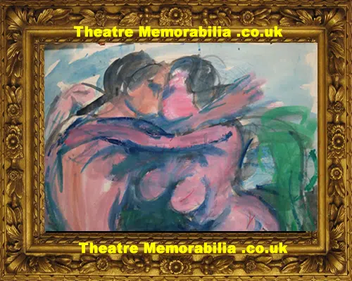 Peter Tearman - Lovers - Acrylic on Paper Painting