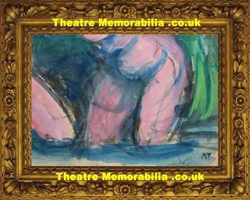 Peter Tearman - Lovers - Acrylic on Paper Painting