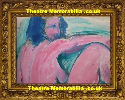 Peter Tearman - Pink Nude - Acrylic on Paper Painting