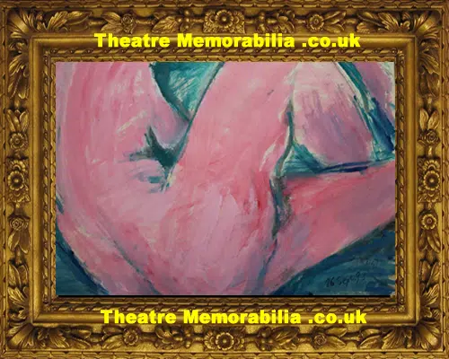 Peter Tearman - Pink Nude - Acrylic on Paper Painting