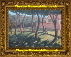 Peter Tearman – Trees in a garden – Acrylic Painting 1952