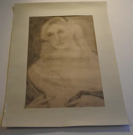 Pic Henri Matisse Pencil Sketch Drawing - A demure Woman - 1947