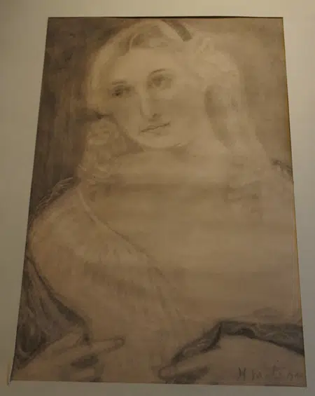 Pic Henri Matisse Pencil Sketch Drawing - A demure Woman - 1947