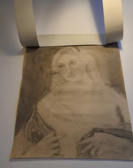 Pic Henri Matisse Pencil Sketch Drawing - A demure Woman - 1947